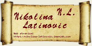 Nikolina Latinović vizit kartica